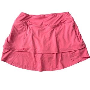 FJ Layered Knit Golf Skort Bright Coral Size Medium
